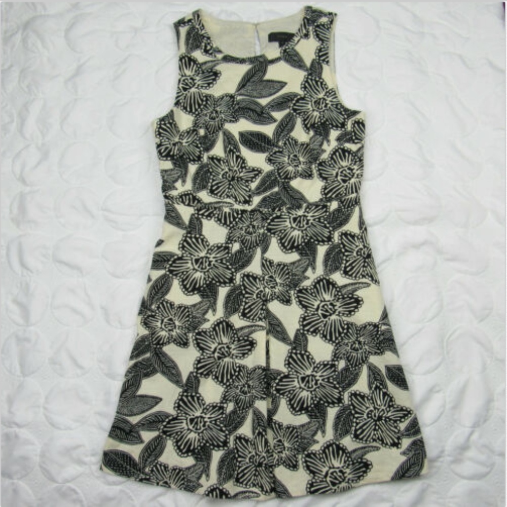 J. Crew Sleeveless Dress Polynesian Floral Print
